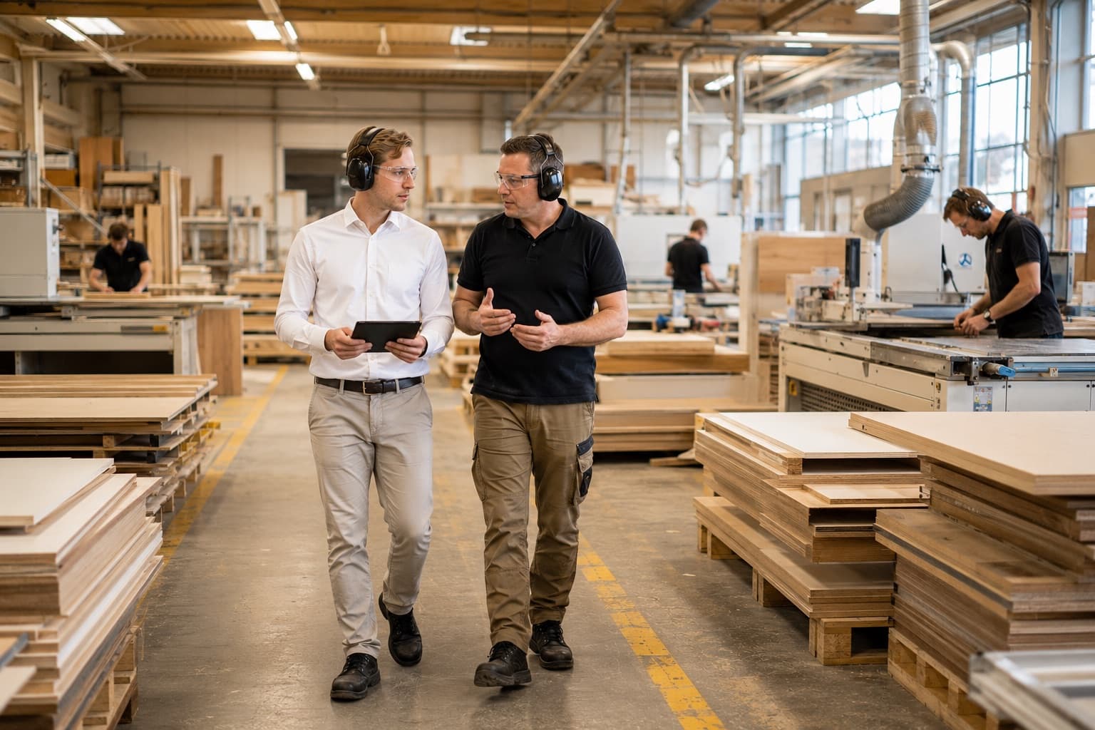 RI&E-inspectie in een houtbewerkingsbedrijf